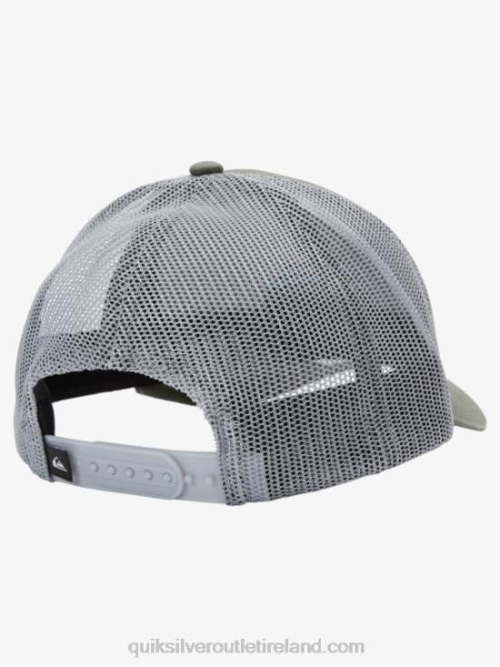 Men Quiksilver Stringer Trucker Hat N02TD1195 four leaf clover