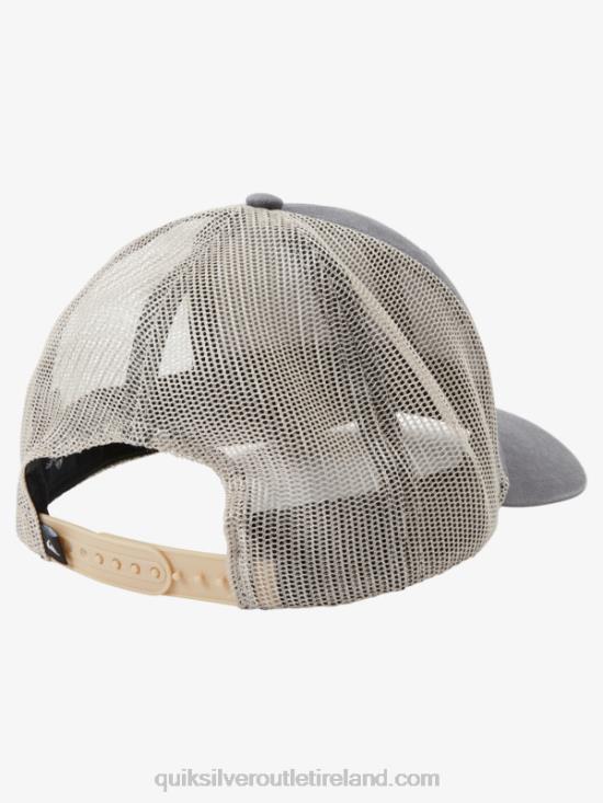 Men Quiksilver Trawler Trucker Hat N02TD438 iron gate