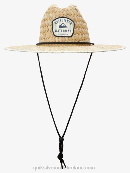 Men Quiksilver Waterman Outsider Straw Lifeguard Hat N02TD833 antique white wtrmn pocketing