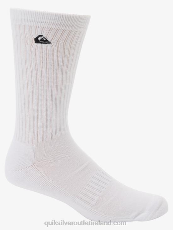 Men Quiksilver 2 Pack Solid Crew Socks N02TD1058 white