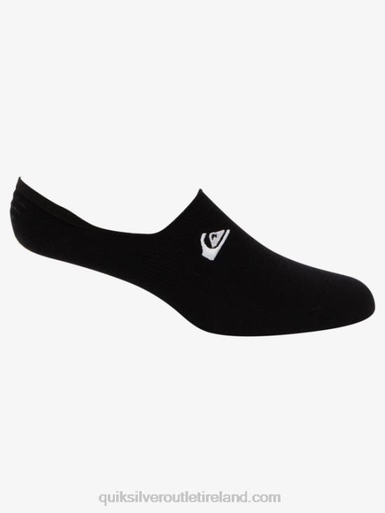 Men Quiksilver 3 Pack No Show Liner Socks N02TD777 black