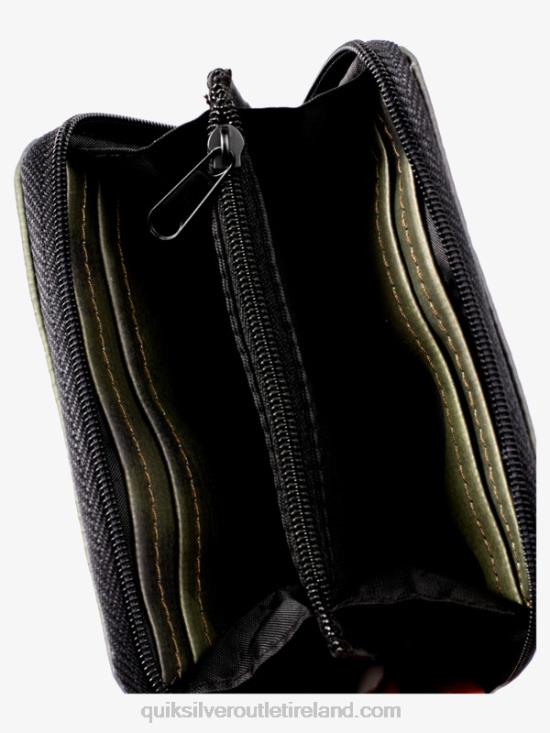 Men Quiksilver Safety Net Zip Wallet N02TD1233 black camoflage