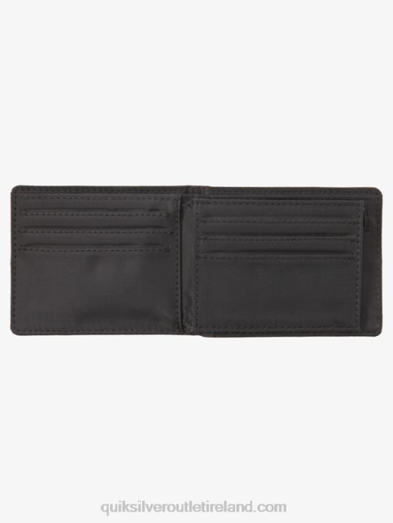 Men Quiksilver Stitchy Tri-Fold Wallet N02TD907 chocolate brown