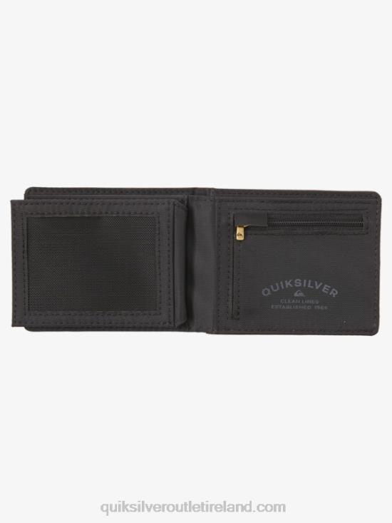 Men Quiksilver Stitchy Tri-Fold Wallet N02TD907 chocolate brown