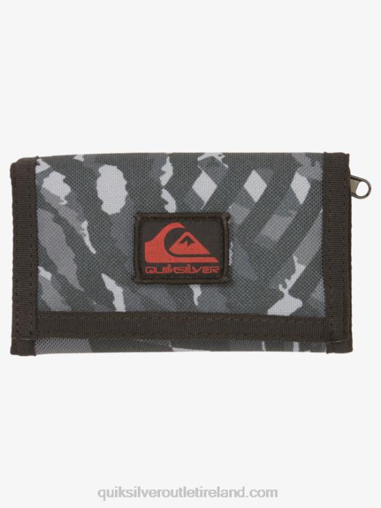 Men Quiksilver The Everydaily Printed Tri-Fold Wallet N02TD738 black/tarmac