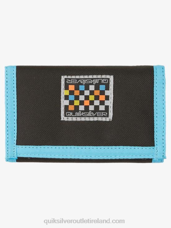 Men Quiksilver The Everydaily Printed Tri-Fold Wallet N02TD739 black/royal