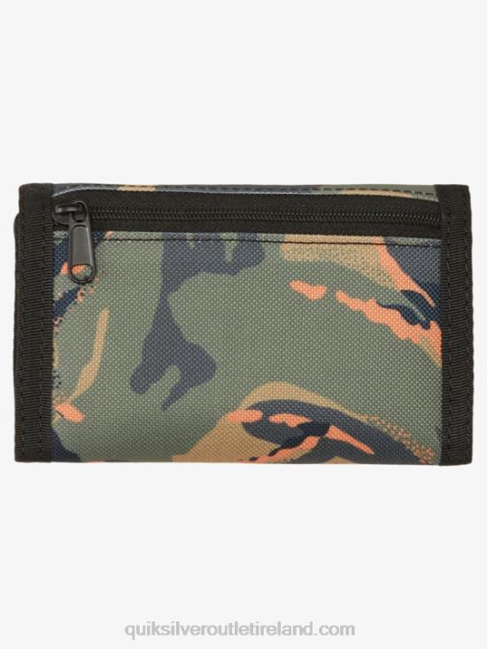 Men Quiksilver The Everydaily Printed Tri-Fold Wallet N02TD740 camo - plage