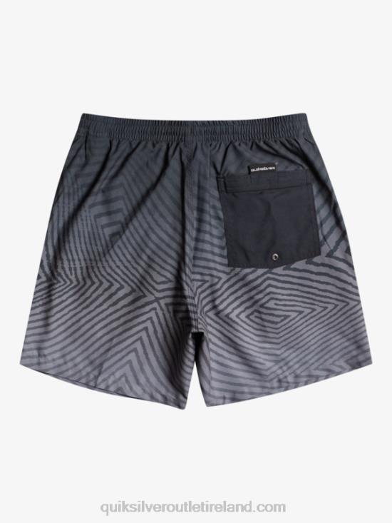 Men Quiksilver Everyday Warped Logo 17 Volleys N02TD1180 black