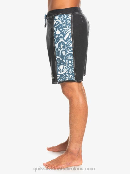Men Quiksilver HEMPSTRETCH Original Arch Blank Canvas 18 Boardshorts N02TD1823 javier mendizabal - black