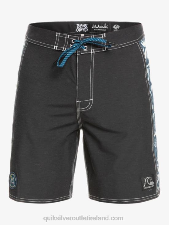 Men Quiksilver HEMPSTRETCH Original Arch Blank Canvas 18 Boardshorts N02TD1823 javier mendizabal - black