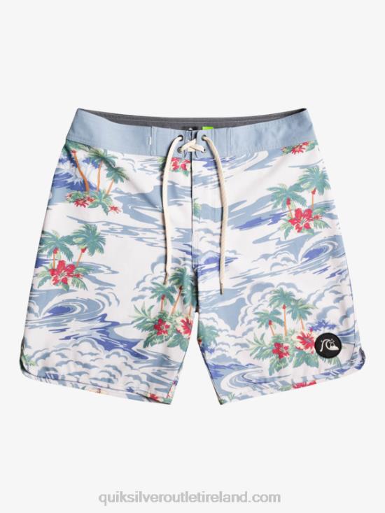 Men Quiksilver HEMPSTRETCH Scallop 19 Boardshorts N02TD1739 birch