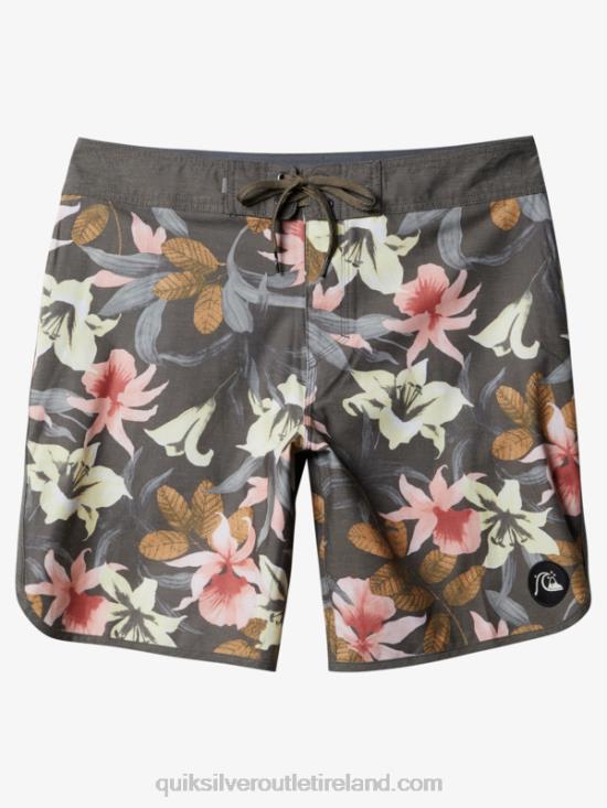 Men Quiksilver HEMPSTRETCH Scallop 19 Boardshorts N02TD1740 tarmac