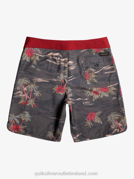 Men Quiksilver HEMPSTRETCH Scallop 19 Boardshorts N02TD1742 tarmac