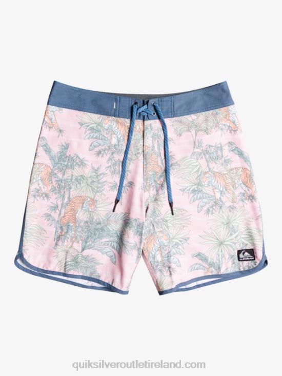 Men Quiksilver HEMPSTRETCH Scallop 19 Boardshorts N02TD1744 g-land veiled rose