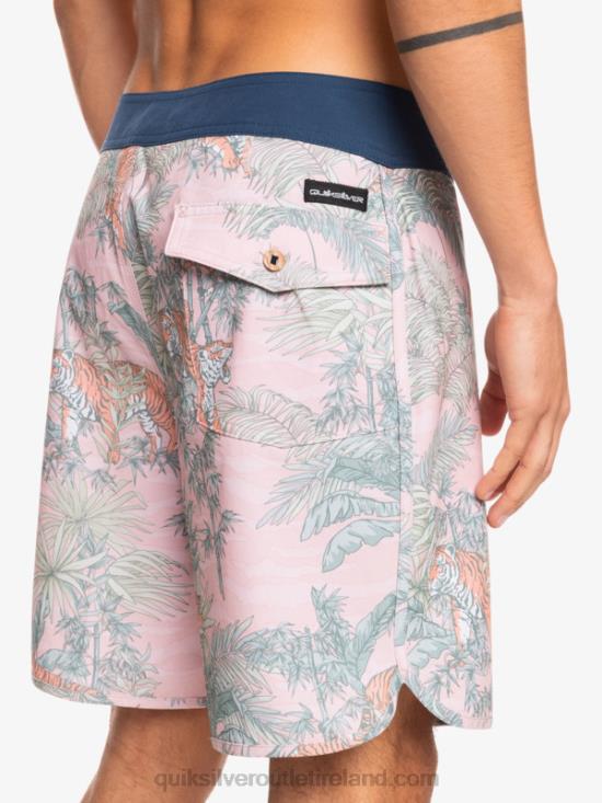 Men Quiksilver HEMPSTRETCH Scallop 19 Boardshorts N02TD1744 g-land veiled rose