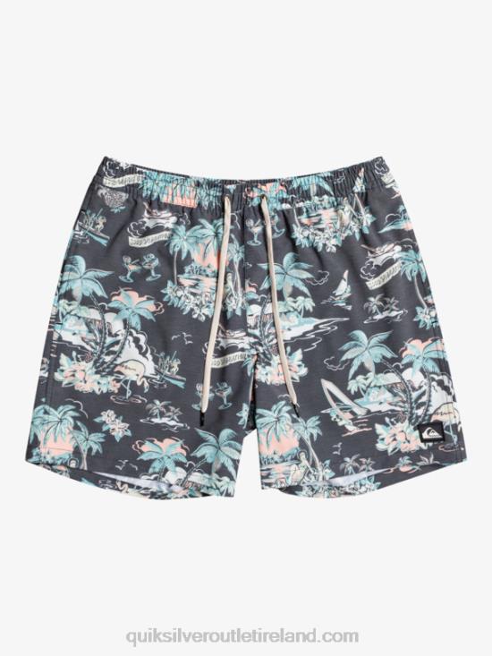 Men Quiksilver Hotel Paradiso 17 Volleys N02TD1765 hotel paradiso - black