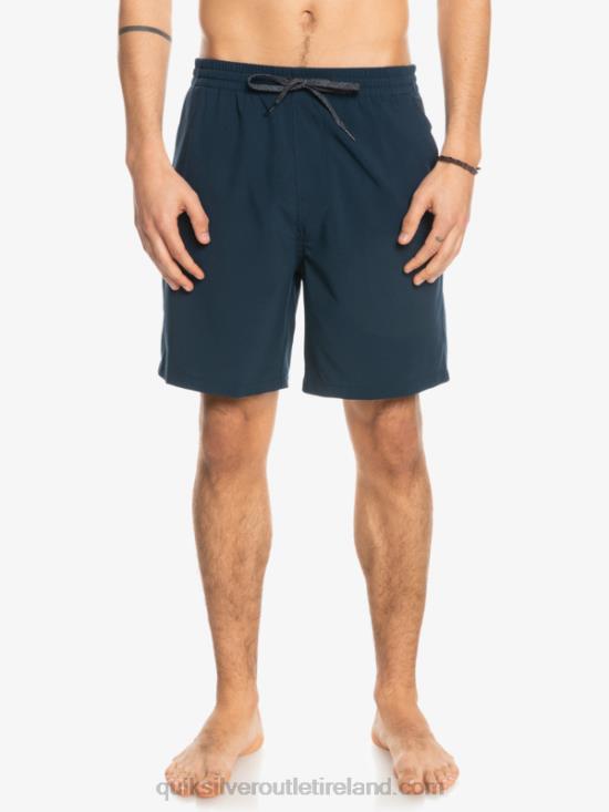 Men Quiksilver Ocean Elastic 18 Amphibian Shorts N02TD349 navy blazer