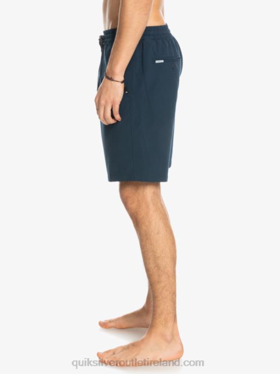 Men Quiksilver Ocean Elastic 18 Amphibian Shorts N02TD349 navy blazer