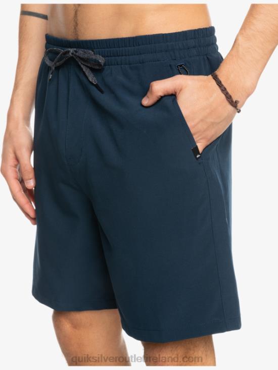 Men Quiksilver Ocean Elastic 18 Amphibian Shorts N02TD349 navy blazer
