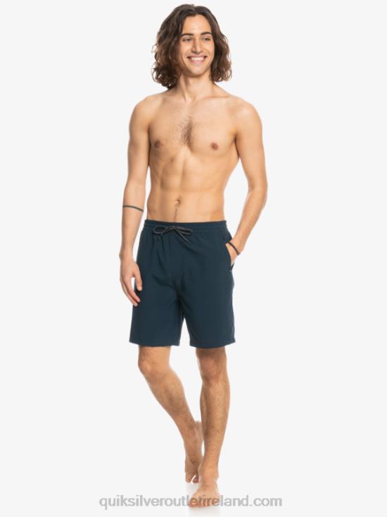 Men Quiksilver Ocean Elastic 18 Amphibian Shorts N02TD349 navy blazer
