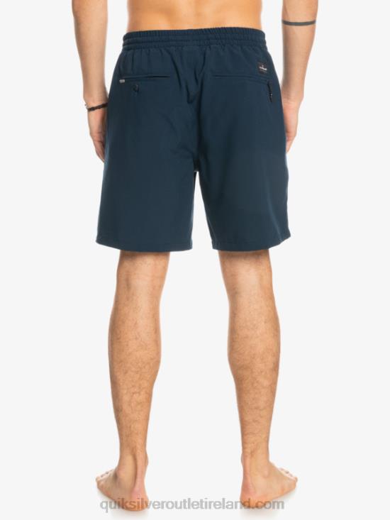 Men Quiksilver Ocean Elastic 18 Amphibian Shorts N02TD349 navy blazer