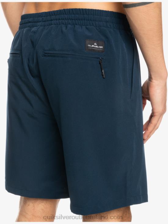 Men Quiksilver Ocean Elastic 18 Amphibian Shorts N02TD349 navy blazer