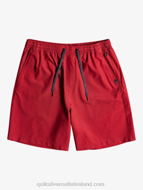 Men Quiksilver Ocean Elastic 18 Amphibian Shorts N02TD350 ruby wine