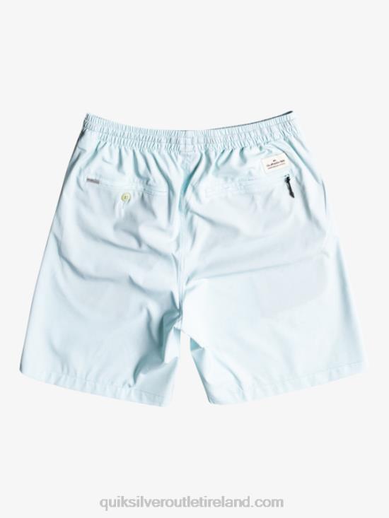 Men Quiksilver Ocean Elastic 18 Amphibian Shorts N02TD351 iced aqua