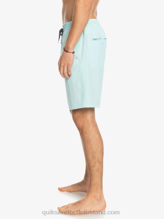 Men Quiksilver Ocean Elastic 18 Amphibian Shorts N02TD351 iced aqua