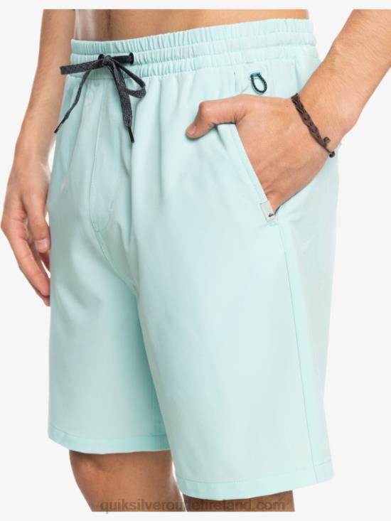 Men Quiksilver Ocean Elastic 18 Amphibian Shorts N02TD351 iced aqua