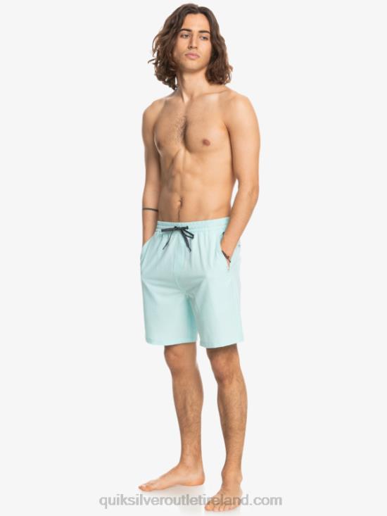 Men Quiksilver Ocean Elastic 18 Amphibian Shorts N02TD351 iced aqua
