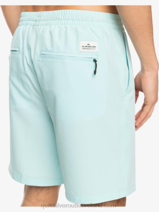 Men Quiksilver Ocean Elastic 18 Amphibian Shorts N02TD351 iced aqua