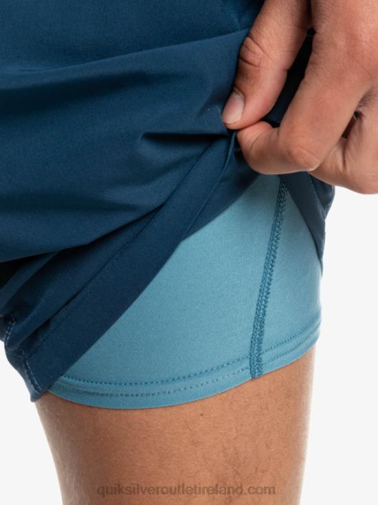 Men Quiksilver Omni Training 17 Stretch Shorts N02TD1690 provincial blue