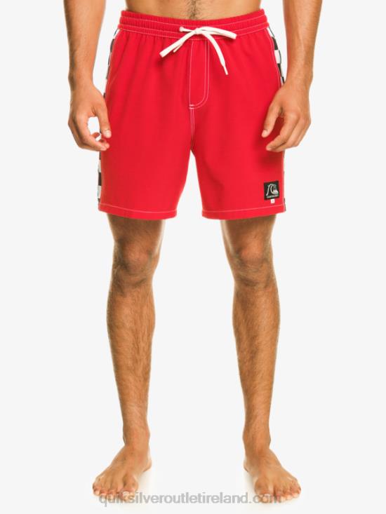 Men Quiksilver Original Arch 17 Volleys N02TD530 high risk red