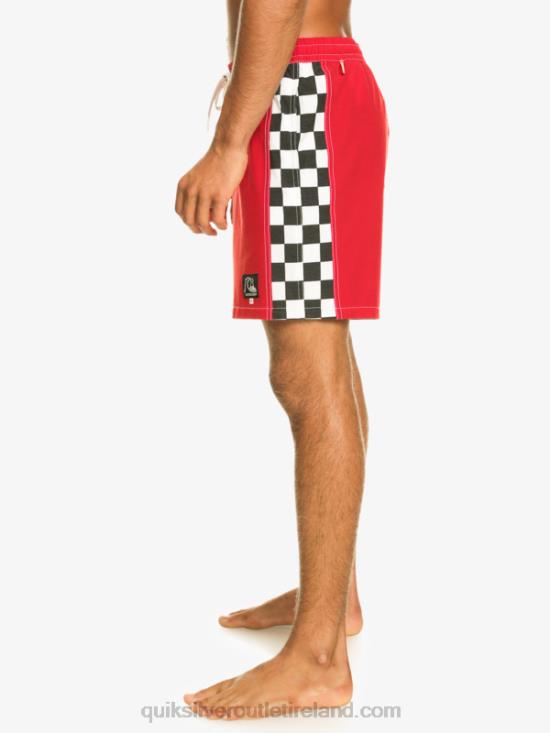 Men Quiksilver Original Arch 17 Volleys N02TD530 high risk red