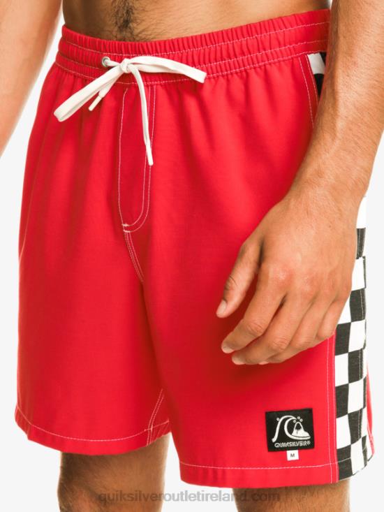 Men Quiksilver Original Arch 17 Volleys N02TD530 high risk red
