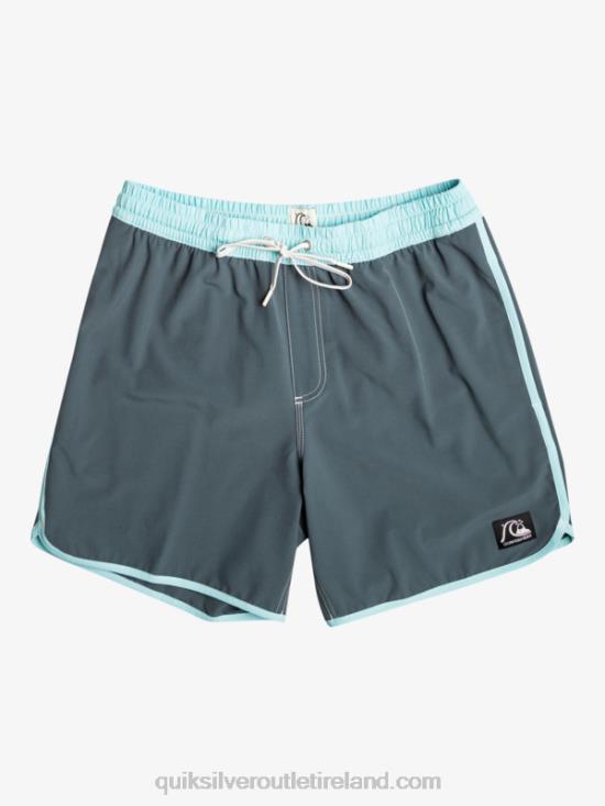 Men Quiksilver Original Scallop 17 Volleys N02TD201 dark slate