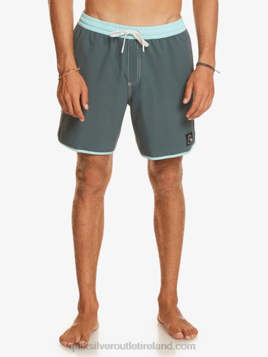 Men Quiksilver Original Scallop 17 Volleys N02TD201 dark slate