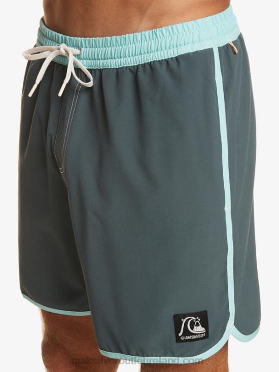 Men Quiksilver Original Scallop 17 Volleys N02TD201 dark slate