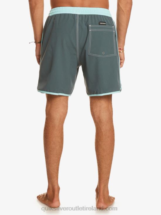 Men Quiksilver Original Scallop 17 Volleys N02TD201 dark slate