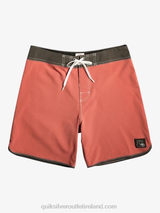 Men Quiksilver Original Scallop 18 Boardshorts N02TD93 marsala