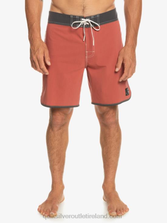 Men Quiksilver Original Scallop 18 Boardshorts N02TD93 marsala