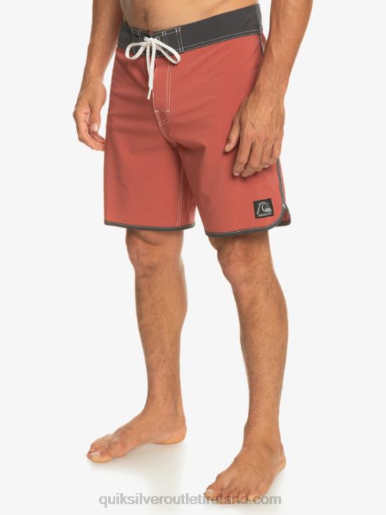 Men Quiksilver Original Scallop 18 Boardshorts N02TD93 marsala