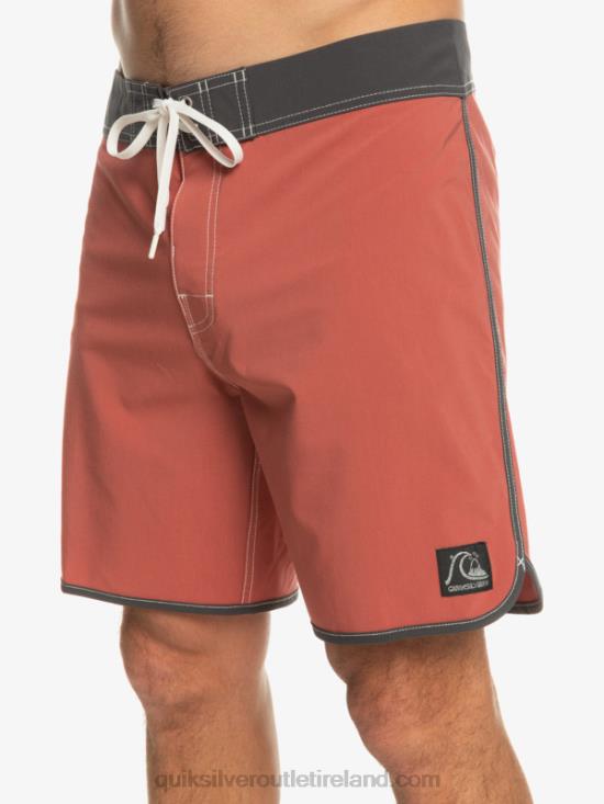 Men Quiksilver Original Scallop 18 Boardshorts N02TD93 marsala