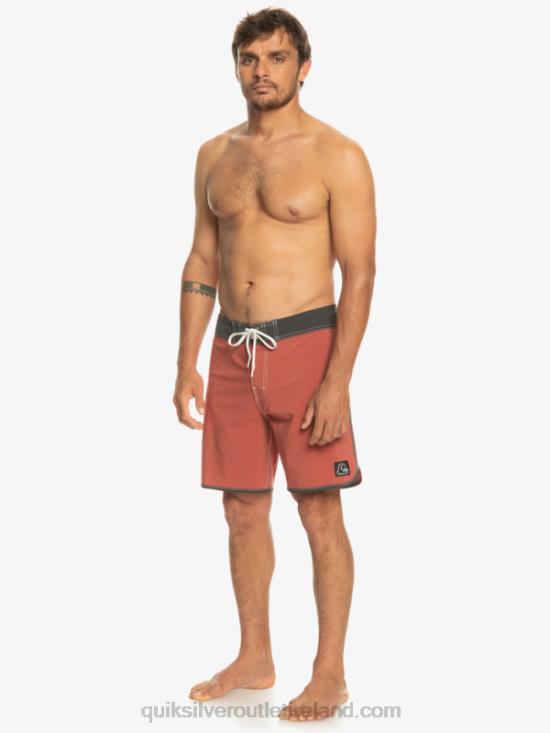 Men Quiksilver Original Scallop 18 Boardshorts N02TD93 marsala