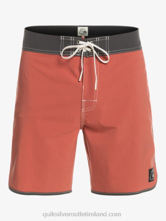 Men Quiksilver Original Scallop 18 Boardshorts N02TD93 marsala