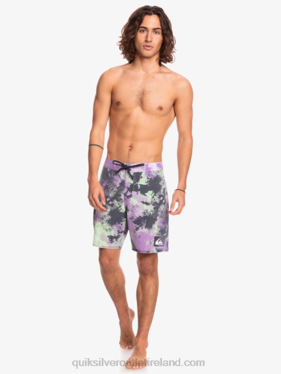Men Quiksilver SurfSilk Acid Wash 18 Boardshorts N02TD1745 jade lime