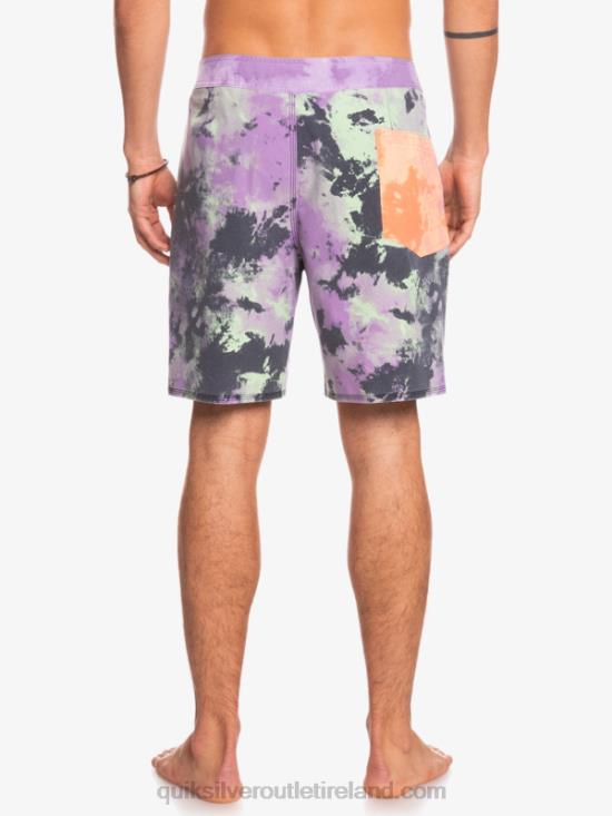 Men Quiksilver SurfSilk Acid Wash 18 Boardshorts N02TD1745 jade lime