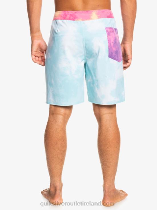 Men Quiksilver SurfSilk Acid Wash 18 Boardshorts N02TD1748 angel blue