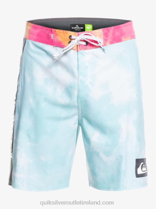 Men Quiksilver SurfSilk Acid Wash 18 Boardshorts N02TD1748 angel blue